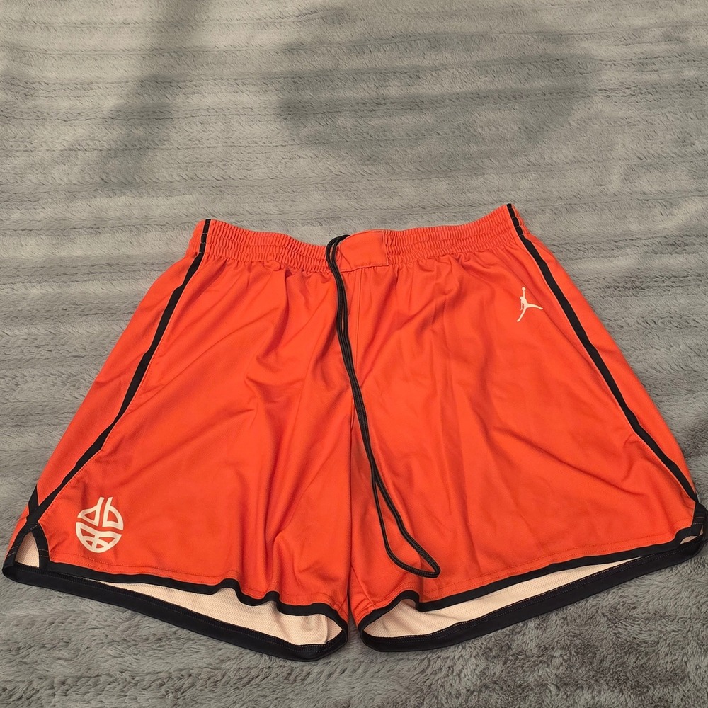 Jordan Quai 54 Basketball Shorts Mens 3XL Orange‎ Black Mesh Jumpman DH7367-833 - Picture 1 of 4